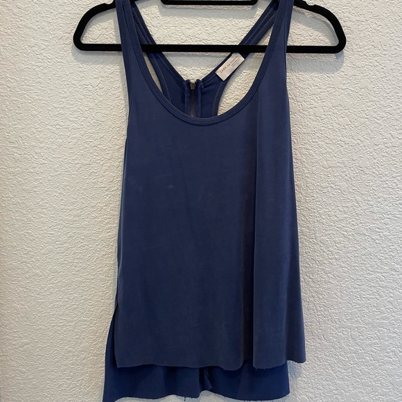 H&M Sleeveless Blue Tank Top Back Zipper Detail - Picture 2 of 12